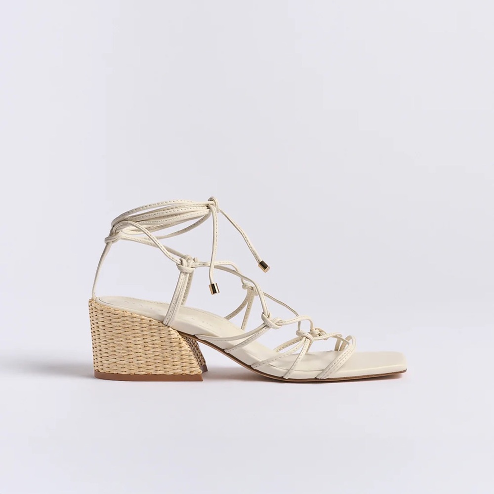 Elegant Cream Strappy Sandals